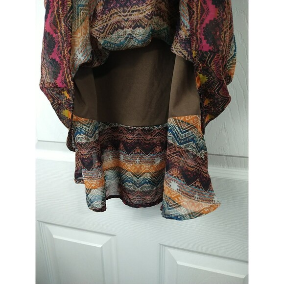 Beautees Girls L Tank Ruffle Layer Lined Western Casual Boho Retro Hippie - Picture 4 of 7